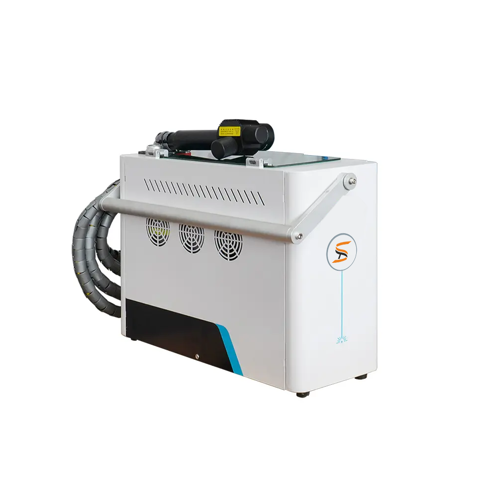 Mini 50w 100w pulse laser cleaning machine for metal rust paint dust